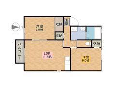 フラッツ久山の間取り画像