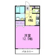 ウィングヴィラ枝野 Bの間取り画像
