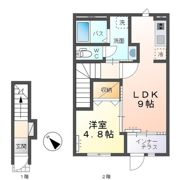 仮）東海村豊白1丁目 新築アパートの間取り画像