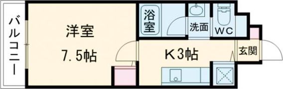 プラージュ村本の間取り画像