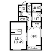 レーヴ柳原A棟の間取り画像