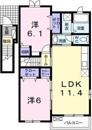 ソレイユ レヴァーBの間取り画像