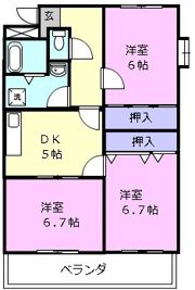 コンフォールカルチェの間取り画像