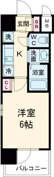 エステムコート神戸 大倉山公園の間取り画像