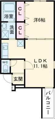 フジパレス加美東Ⅱ番館の間取り画像