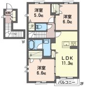 ブルームステージ三ツ池の間取り画像