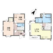 藤沢市西富二丁目戸建Bの間取り画像