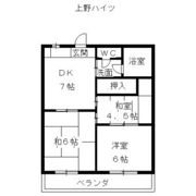 上野ハイツの間取り画像