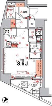 ハーモニーレジデンス東京イーストゲートの間取り画像
