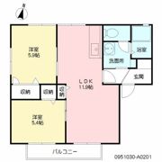 グリーンハウス城角 A棟の間取り画像