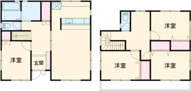 広畑区西蒲田戸建の間取り画像