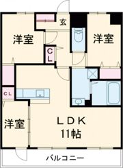 CRESCENT六本松南の間取り画像