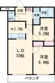 ステラウッド惣社Ⅰの間取り画像