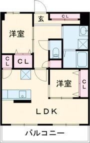 CRESCENT六本松南の間取り画像
