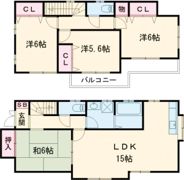 フカツ貸家の間取り画像
