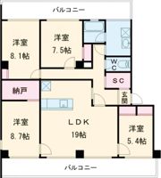 K COURTの間取り画像