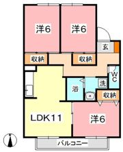 セジュールオレンジの間取り画像