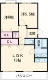 パラシオン有瀬の間取り画像