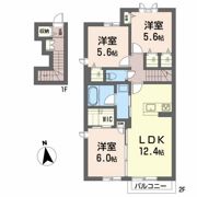 ラピス西中央Iの間取り画像