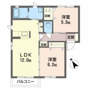 オレンジヒルズ Bの間取り画像