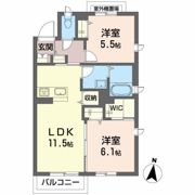 ベレオガーデンズ久留米IIの間取り画像