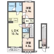 荻 IVの間取り画像