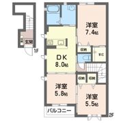 リュクス蘇我Iの間取り画像