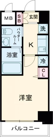 エステムプラザ神戸大開通ルミナスの間取り画像