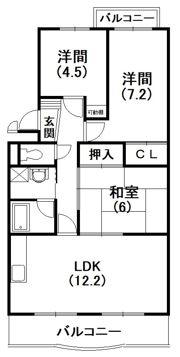 ベルクールの間取り画像