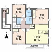 シャーメゾン双葉の間取り画像