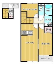 クレアージュ小中野Aの間取り画像