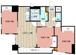 MDIロイヤルレジデンス大手町の間取り画像