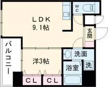 ラ・シック九品寺の間取り画像