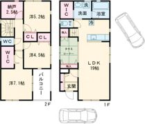 貝塚市澤2号棟の間取り画像