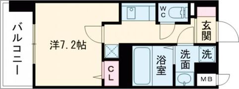 レクシア フラッツ水前寺の間取り画像
