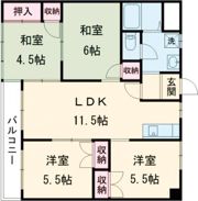 美和ハイツⅢの間取り画像