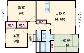 ヒルクレストあやめ池の間取り画像