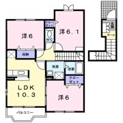 ハピネス村山Bの間取り画像
