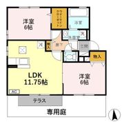 ロイヤル川木谷 Dの間取り画像