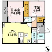 D Paina 鴨居Ⅱの間取り画像
