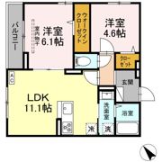 D Paina 鴨居Ⅱの間取り画像