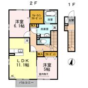 クローバーハウス Dの間取り画像