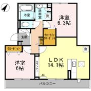 ジョアセジュール博多南 2号館の間取り画像