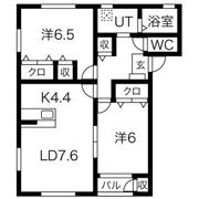クレセールSUGA A棟の間取り画像