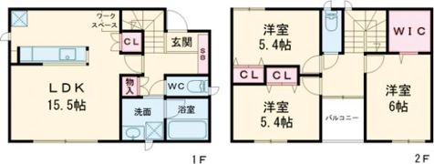 吉根貸戸建の間取り画像