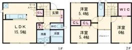 吉根貸戸建の間取り画像