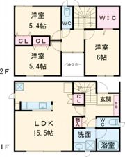 吉根貸戸建の間取り画像