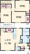 川越当新田戸建ての間取り画像