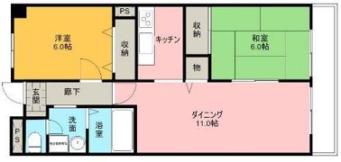 ハイデ上町の間取り画像