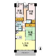 プラザハイツ二ツ屋B棟の間取り画像